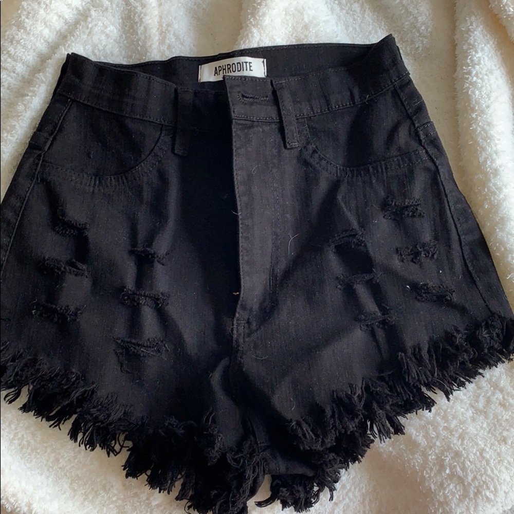 Black Jean shorts